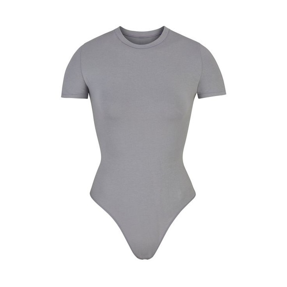 SKIMS Tops - SKIMS cotton jersey bodysuit in pacific